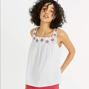 Madewell Embroidered “Island Tank Top” size M